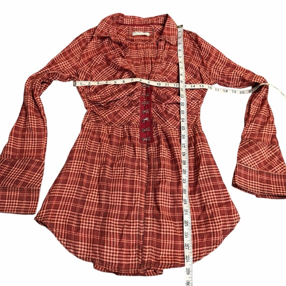 We The Free Catalina Remade Plaid Long Sleeve Top Size XS - Picture 9 of 15